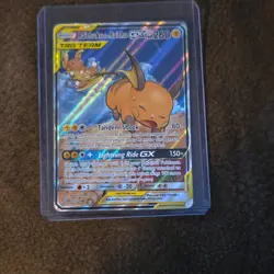 Pokemon Raichu & Alolan Raichu GX TAG TEAM Ultra Rare Unified Minds Card 221/236 - Image 1