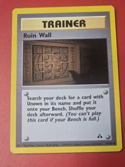 Pokemon TCG Cards Ruin Wall 74/75 Neo Discovery Uncommon - Image 1