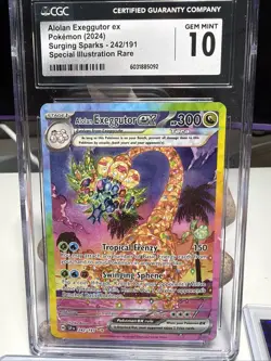 Alolan Exeggutor EX Pokemon Card Scarlet & Violet Graded 10 - Image 1