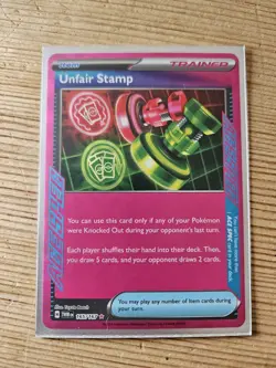Unfair Stamp 165/167 - Twilight Masquerade - ACE SPEC - Pokemon TCG Card - Image 1