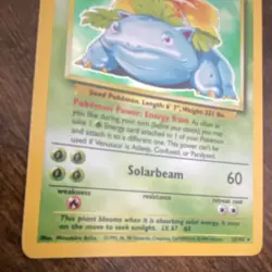 Pokemon Venusaur Base Set Holo Rare 15/102 - LP - English Wizards Card - Image 5