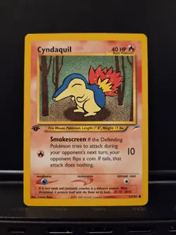 Cyndaquil 61/105 1st Edition Neo Destiny Vintage Pokemon Card WOTC TCG - Image 2