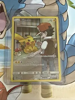 Pokemon Pikachu Secret Rare Full Art Holo SM Cosmic Eclipse Card 241/236 NM MINT - Image 1