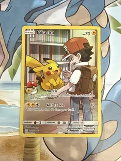 Pokemon Pikachu Secret Rare Full Art Holo SM Cosmic Eclipse Card 241/236 NM MINT - Image 2