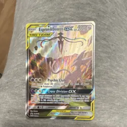 Pokemon Espeon & Deoxys GX TAG TEAM Holo SM240 Psychic 260 HP Basic Card - Image 1