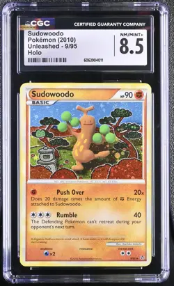 CGC 8.5 Sudowoodo 2010 Unleashed 9/95 Holo Pokemon Card - Image 1