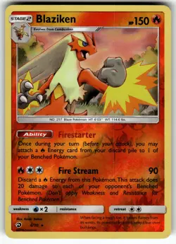 Blaziken 6/70 Dragon Majesty LP Pokemon Card TCG - Image 1