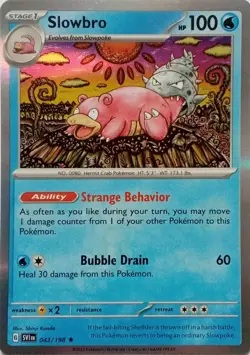 043/198 SLOWBRO | RARE HOLO | SCARLET & VIOLET POKEMON CARD - Image 1