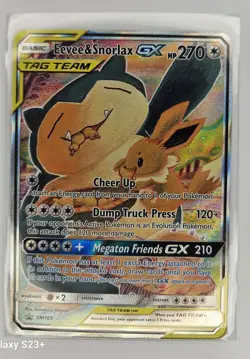 Pokemon TCG Eevee & Snorlax GX SM169 MP Tag Team Promo Card - Image 3