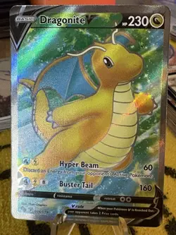 Pokemon Dragonite V Ultra Rare Full Art Holo Card 076/078 Pokemon GO - Image 1