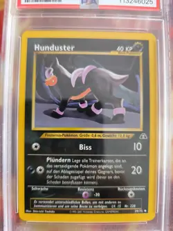 Pokemon Card Hunduster Houndour Neo Discovery Entdeckung 2001 Deutsch PSA 9 - Image 3