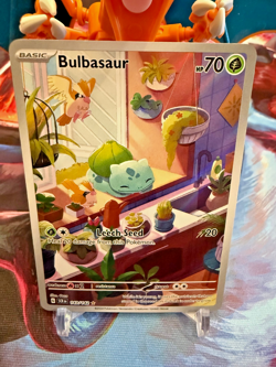 Bulbasaur 143/142 Sv07: Stellar Crown Holo Illustration Rare Pokemon TCG NM - Image 1