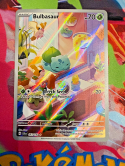 Bulbasaur 143/142 Sv07: Stellar Crown Holo Illustration Rare Pokemon TCG NM - Image 3