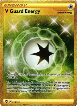 Pokemon TCG V Guard Energy Sword & Shield Silver Tempest 215/195 Holo NM - Image 1