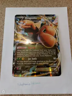 Damaged Dragonite EX 74/111 2014 Jumbo Pokemon Card - Image 1