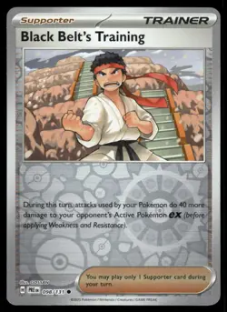 Black Belt's Training - 098/131 SV: Prismatic Evolutions Reverse Holo Pokemon NM - Image 1