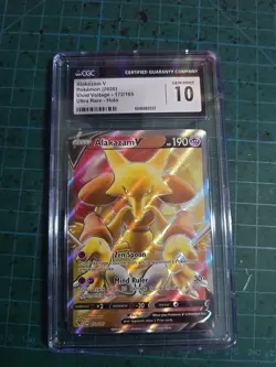 Alakazam V Full Art 172/185 Graded CGC Gem Mint 10 - Pokemon Vivid Voltage - Image 1