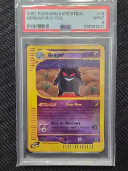POKEMON GENGAR 48/165 REVERSE HOLO (2002 EXPEDITION) GRADED PSA 9 - Image 1