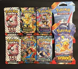 Pokemon TCG Booster Pack Variety Bundle (8 Packs Factory Sealed Lot 4 - Image 1