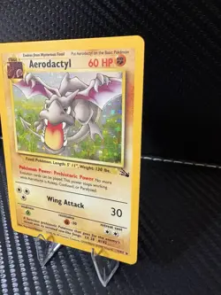 Pokemon Aerodactyl Holo Rare 1/62 Fossil Set WOTC 1999 LP - Image 2