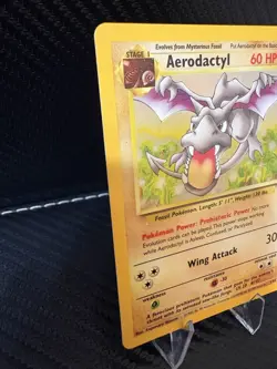 Pokemon Aerodactyl Holo Rare 1/62 Fossil Set WOTC 1999 LP - Image 3