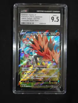 Galarian Zapdos V 237/184 Vmax Climax Pokemon Japanese CGC MINT 9.5 graded - Image 1