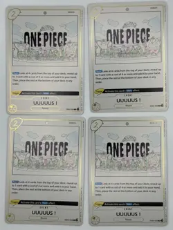 (x4) One Piece CCG EB02-058 UUUUUS! Event Rare Playset - Image 1