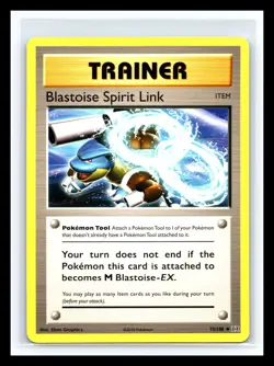 🔥 Pokemon TCG Blastoise Spirit Link Non Holo Foil 73/108 XY Evolutions 2016 - Image 1