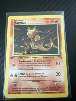Pokemon 1st edition Magmar 39/62 Fossil Regular - MP - Image 1
