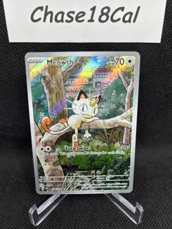 Meowth 106/094 Illustration Rare IR Full Art Phantasmal Flames Pokemon TCG NM - Image 1