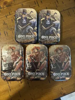 One Piece Card Game - Tin Pack Set Vol 2 (TS-02, OP13) Ace Tin Art x5 - Image 1