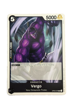 New: One Piece CCG Vergo OP03-079 Pillars of Strength Regular Uncommon - Image 1