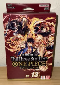 ONE PIECE TCG THE THREE BROTHERS ULTRA DECK BOX ST-13 NEW SEALED - Image 1