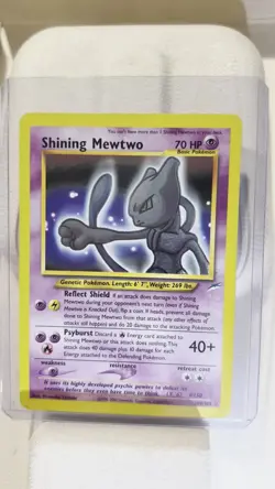 Shining Mewtwo Holo MP Secret Rare Card 109/105 Neo Destiny - Image 2
