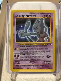 Shining Mewtwo Holo MP Secret Rare Card 109/105 Neo Destiny - Image 4
