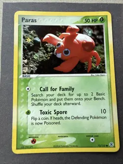 Paras 72/112 FireRed & LeafGreen Reverse Holo Pokemon TCG Mint - Image 1