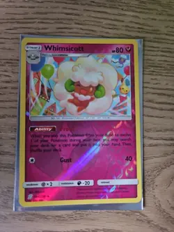 2019 Pokemon Unified Minds Whimsicott 144/236 Reverse Holo Rare NM - Image 1