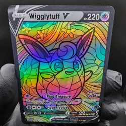 Pokemon Wigglytuff Stain Glass Custom Made Fan Art Holo - Image 2