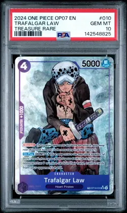 2024 One Piece Op07 500 Years In Future Trafalgar Law Treasure Rare PSA 10 #010 - Image 1