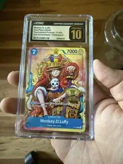 Monkey.D.Luffy (2nd Anniversary Stamped Promo) P-043 One Piece Promotion Cards - Image 1