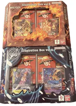 NEW SEALED One Piece Illustration Box Vol. 5 & 6 SET of BOTH! BANDAI CARD GAME - Image 1