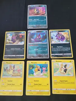 Pokemon Morpeko x7 Card Lot Bundle Collection Dark Cute Cards - Image 1