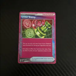 Unfair Stamp 165/167 ACE SPEC Rare 2024 Twilight Masquerade Pokemon Card NM - Image 4