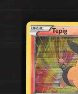 Tepig BW02 Black & White Black Star Promo Holo Pokemon Card DMG - Image 3