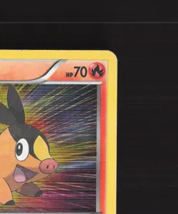 Tepig BW02 Black & White Black Star Promo Holo Pokemon Card DMG - Image 4