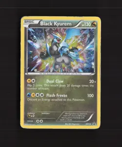 Black Kyurem BW58 Black & White Black Star Promo Holo Pokemon Card DMG - Image 1