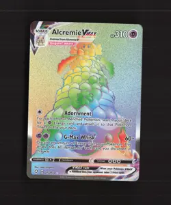 Alcremie VMAX 073/072 Shining Fates Rainbow Secret Rare Holo Pokemon Card NM - Image 1