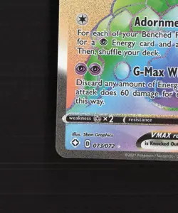 Alcremie VMAX 073/072 Shining Fates Rainbow Secret Rare Holo Pokemon Card NM - Image 5