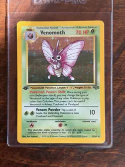 Pokemon Venomoth Jungle 13/64 Holo Rare 1st Edition Stage 1 70 HP Card Wizards - Image 1
