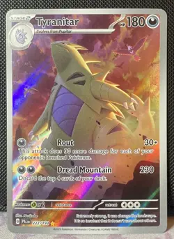 🔥 Tyranitar IR - Scarlet & Violet Pokemon TCG - Paldea Evolved Card 222/193 NM - Image 1